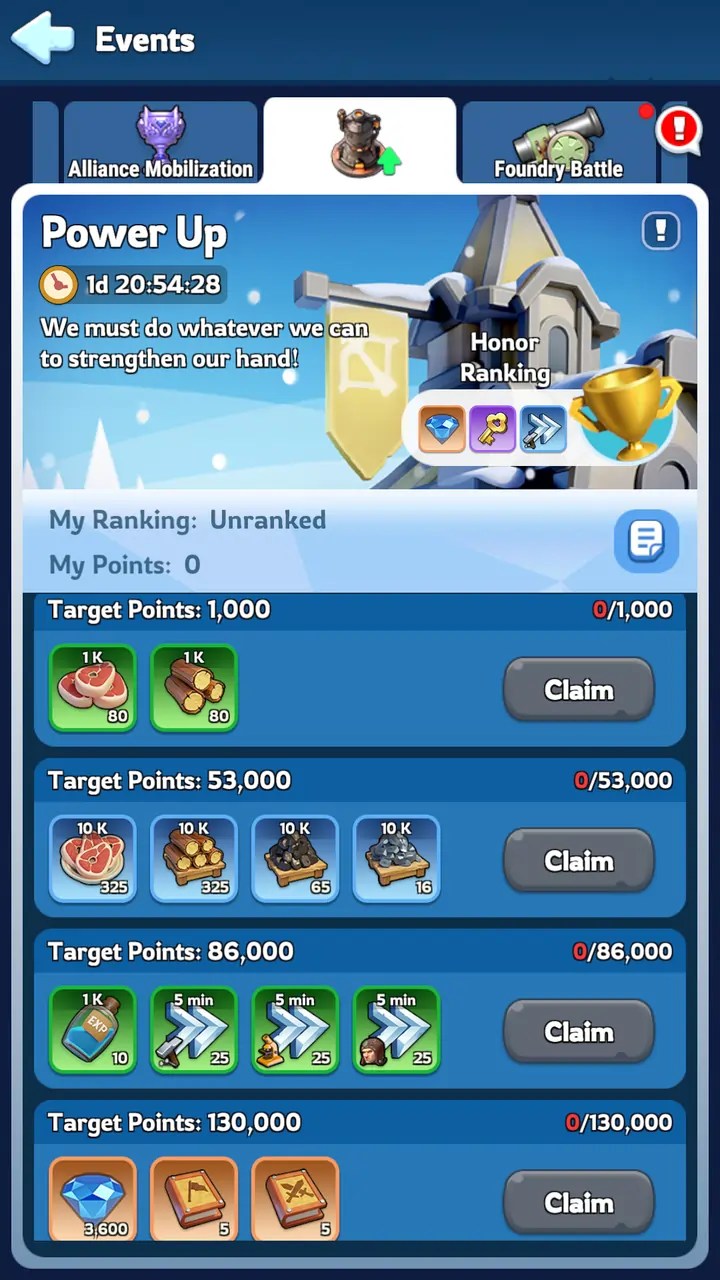 Whiteout Survival Power Up Event ClashDaddy