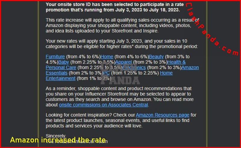 Amazon Increases Affiliation Rates in 2023 ClashPanda