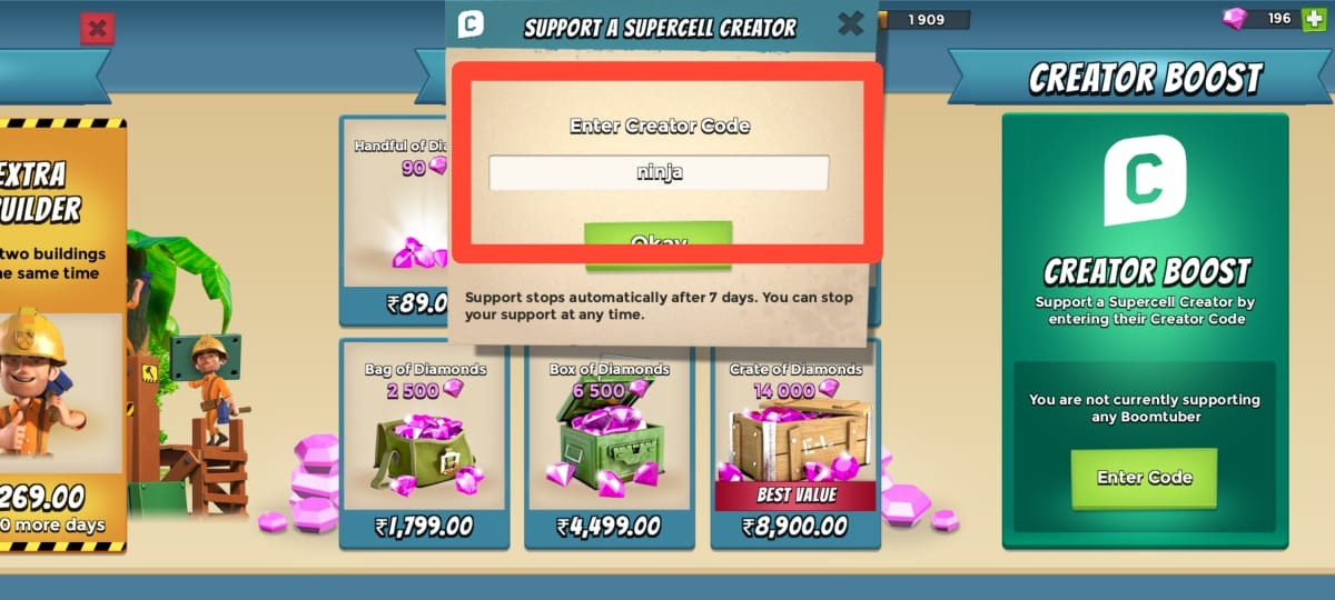 How to Use Creator Codes in Boom Beach