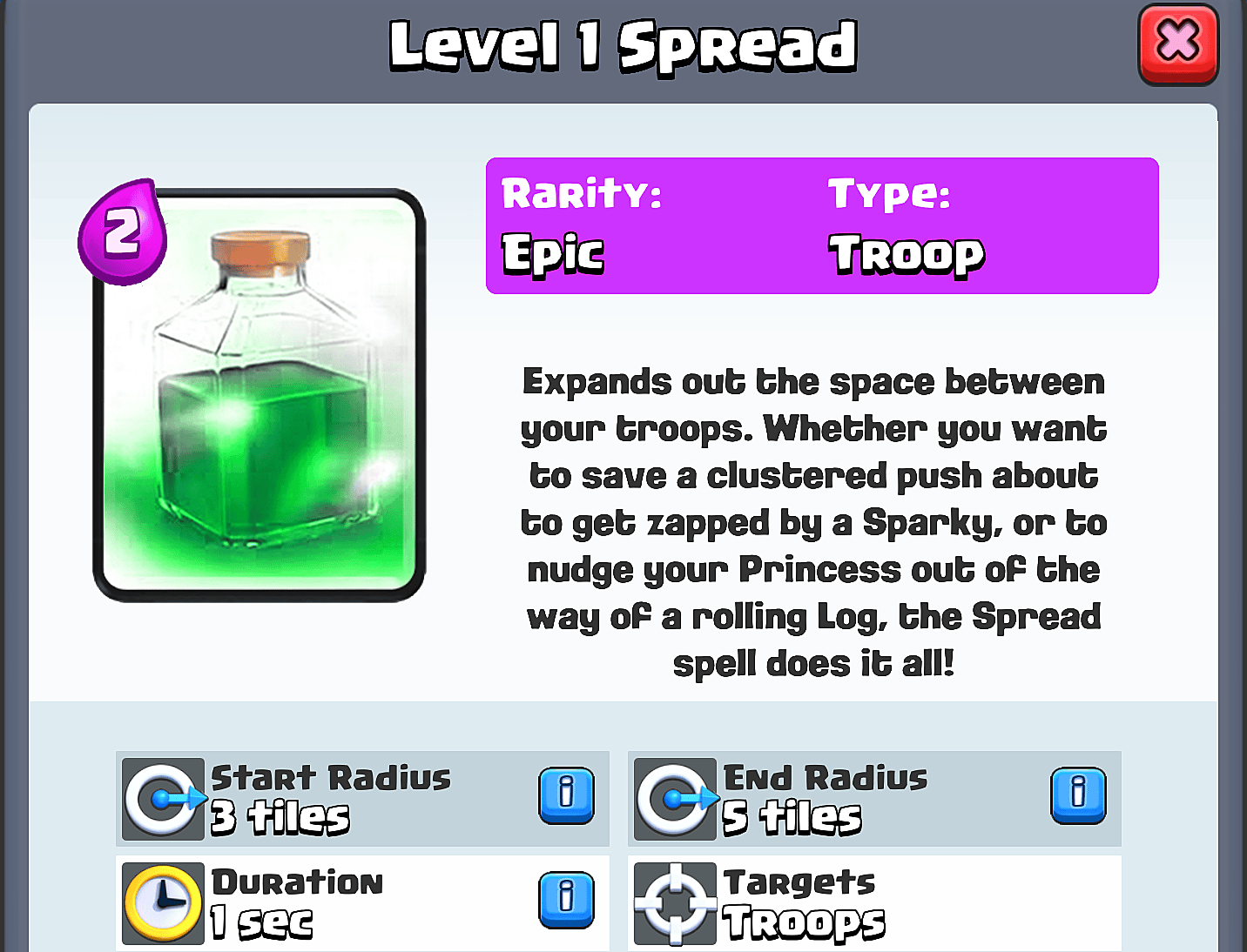 Card Idea Spread Spell Clash Royale Guides