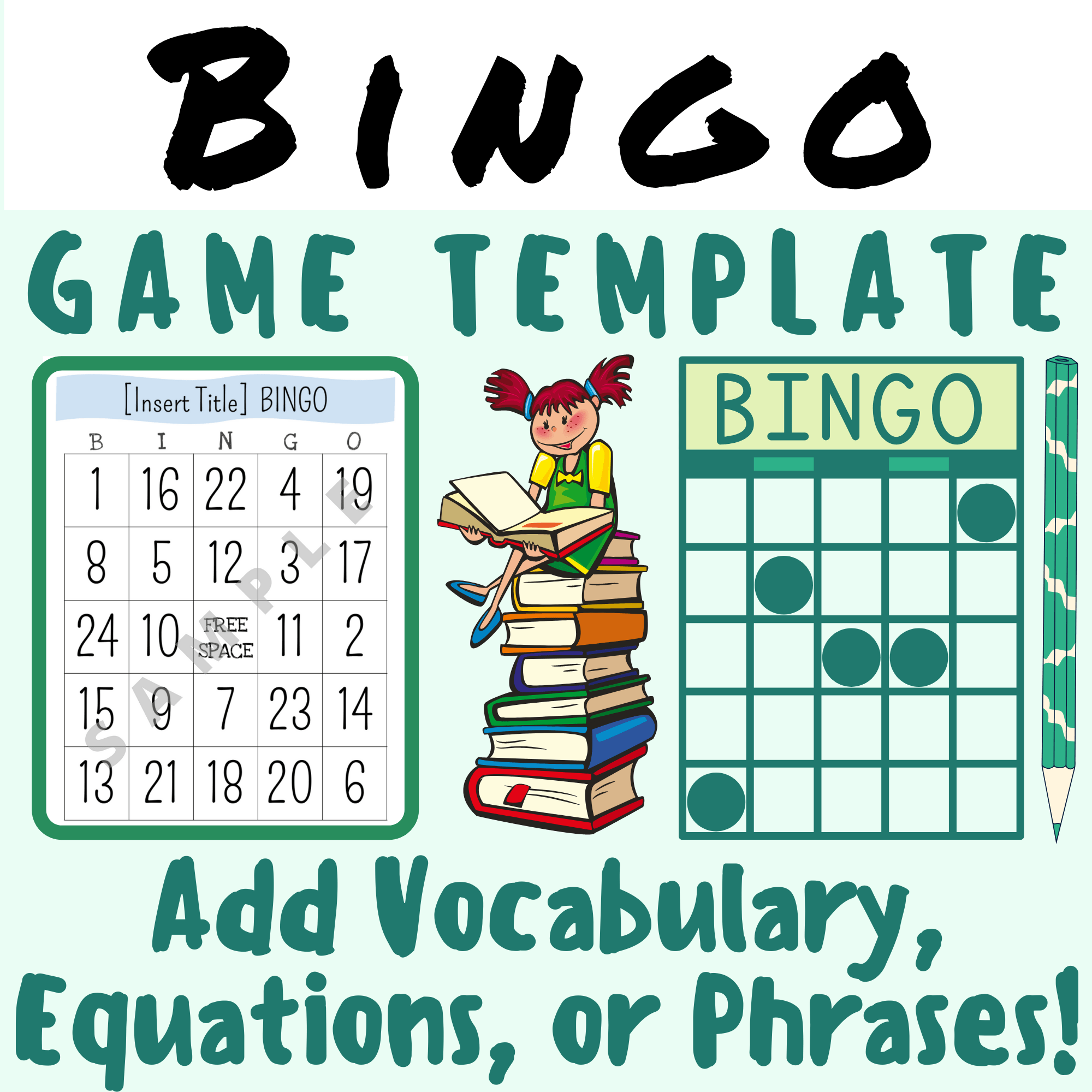 [EDITABLE] Bingo Game Template For K-12 Teachers and Students In The