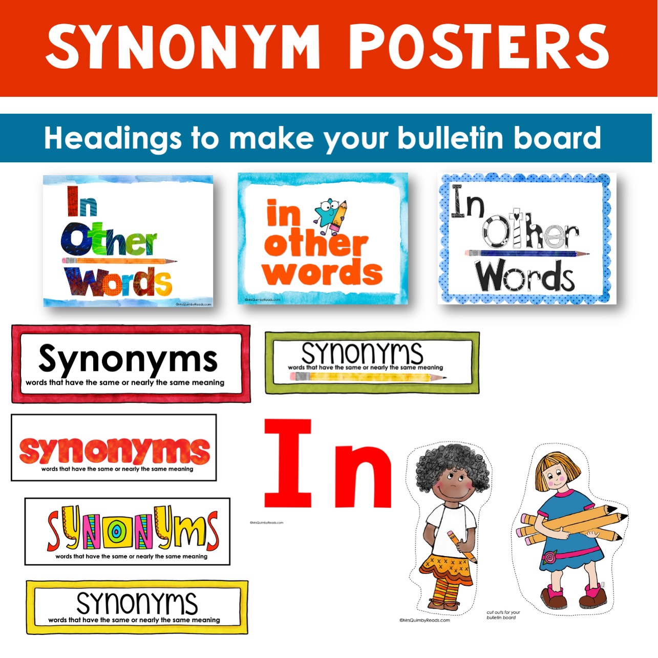 Synonym Posters Bulletin Boards that Teach Classroom Decor Classful