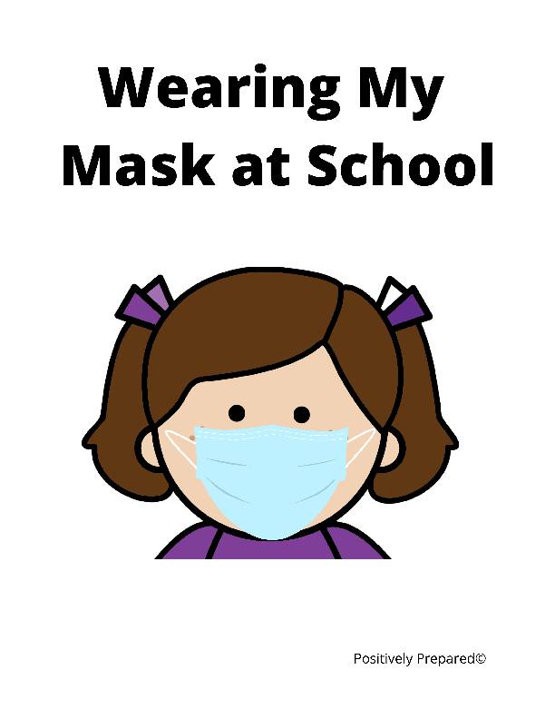 Wearing My Mask at School featuring a girl character Classful