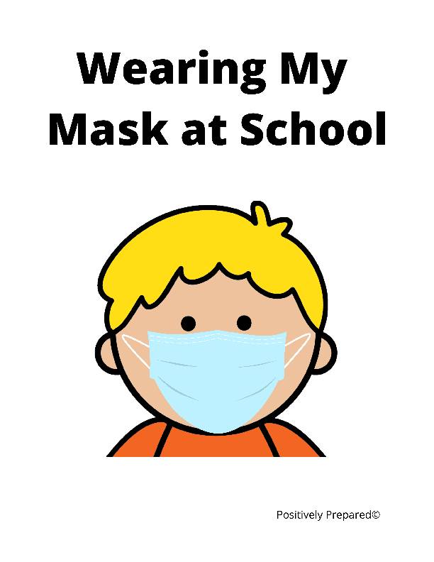 Wearing My Mask at School featuring a boy character Classful