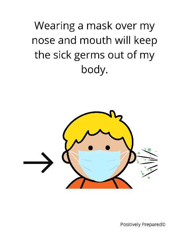 Wearing My Mask at School featuring a boy character Classful