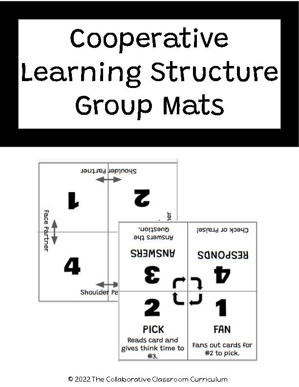 Cooperative Learning Strategy Group Table Mat Classful