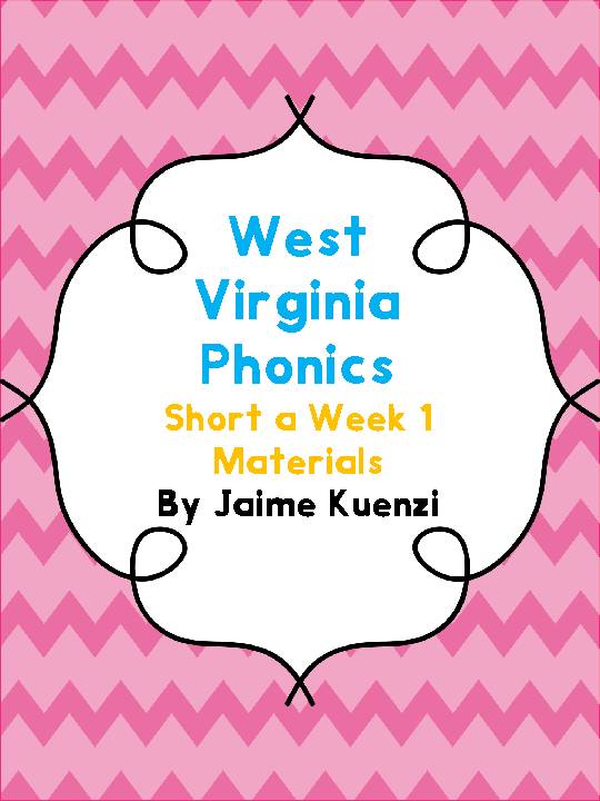 West Virginia Phonics Short a Week 1 Classful