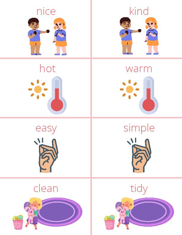 Synonyms BundlePrintable Flashcards Classful