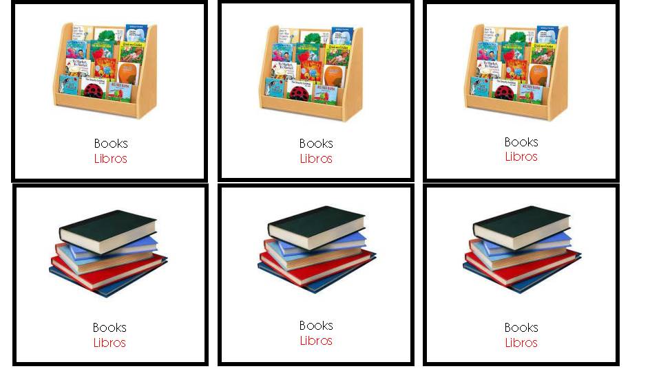 Writing and Library ECERS Labels in English and Spanish Classful