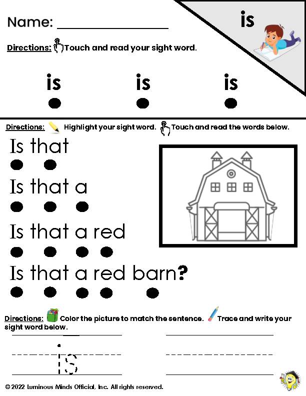 Sight Word It Worksheet - Classful