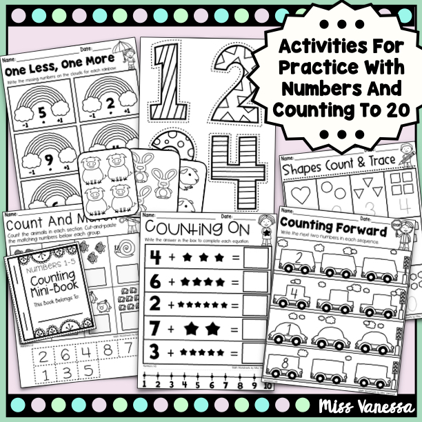 Kindergarten Counting And Cardinality Worksheets Activities And