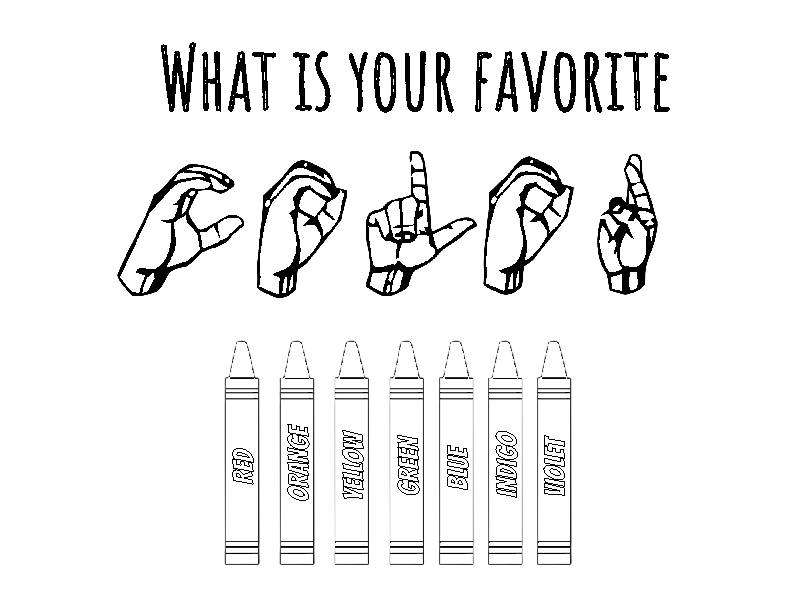 Sign Language Coloring Pages