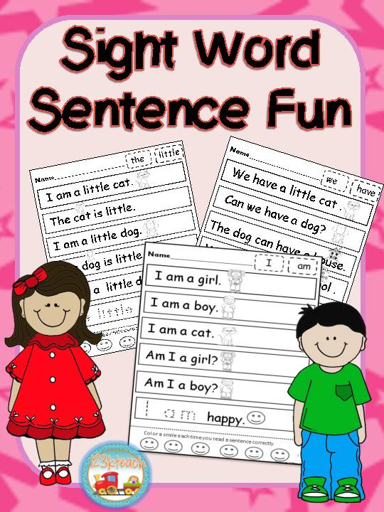 Sight Word Kindergarten Sentence Fun - Classful