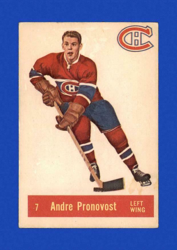 Lot Detail 1957 58 Andre Pronovost Parkhurst Hockey Card