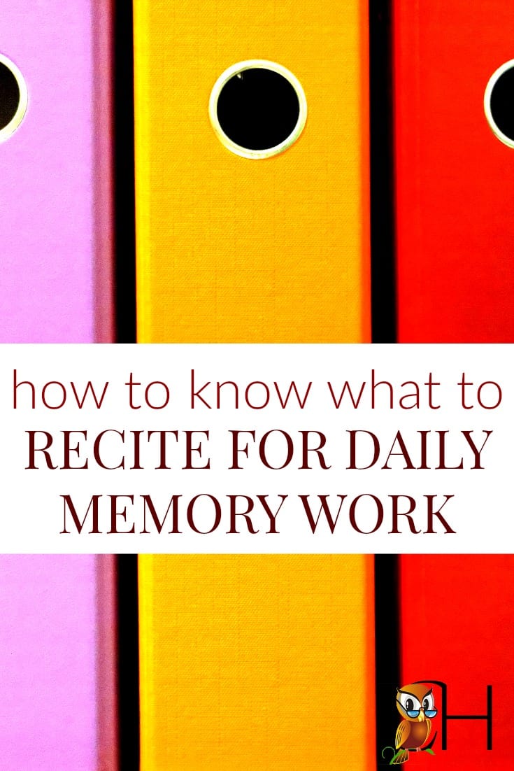 How to Know What to Recite for Daily Memory Work