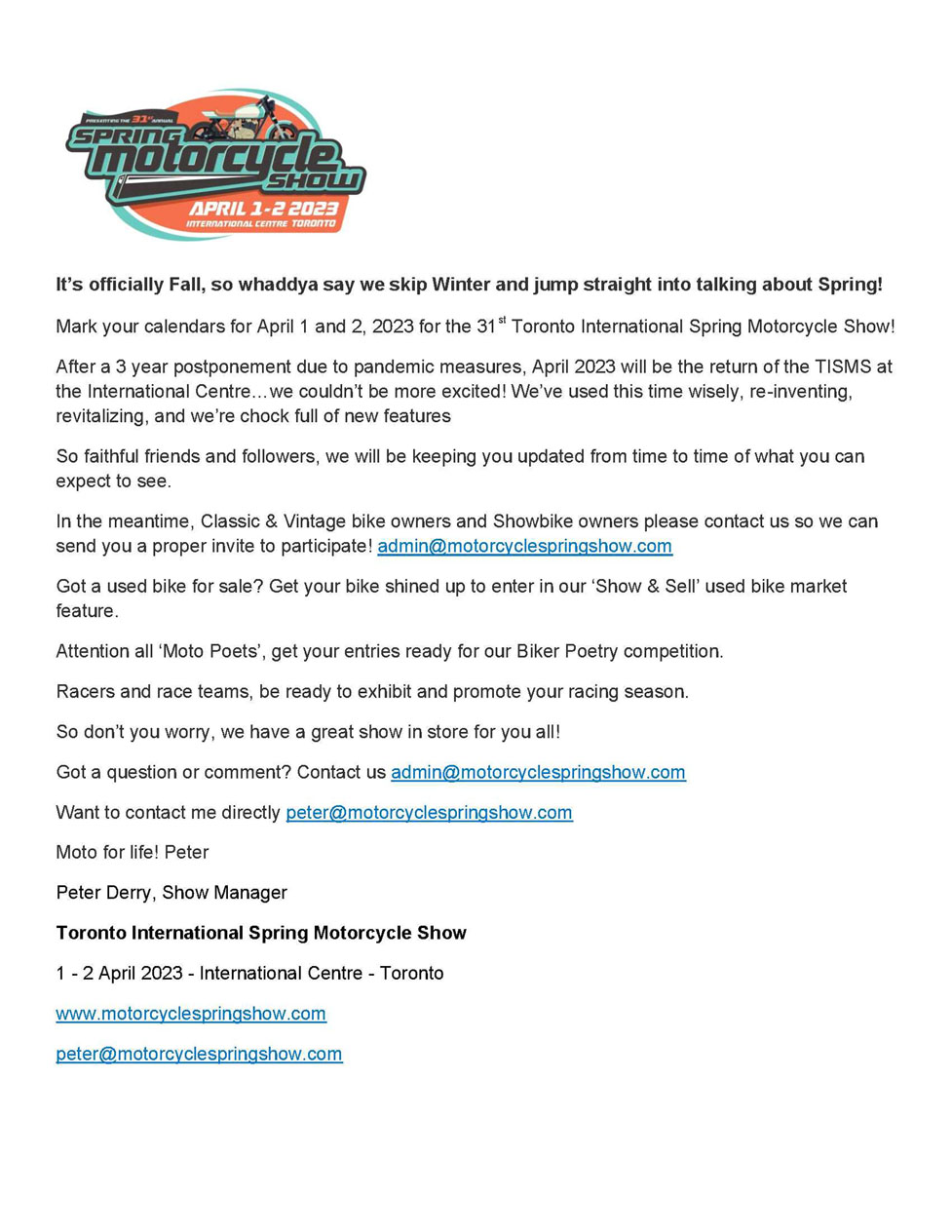 Classic Bike Exchange EVENTS