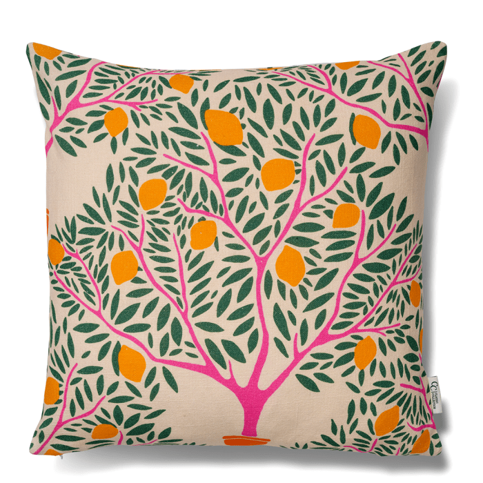 Cushion Cover Lemon Garden 50x50 Green Classic Collection