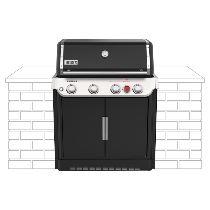 er Genesis E460 Built In NG Black Classic Fireplaces & Barbeques