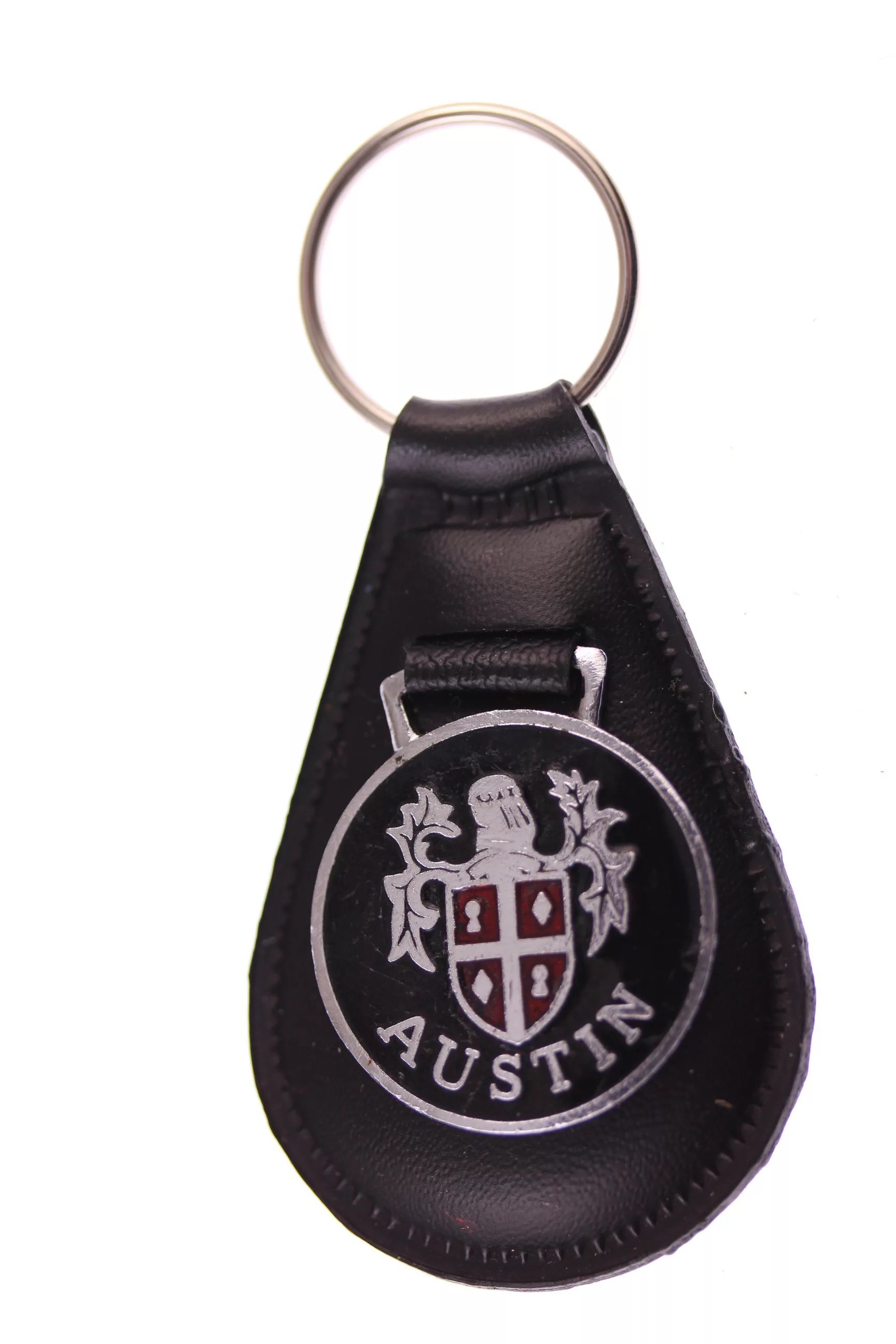 Austin original vintage 1960s keyring with vinyl keyfob Classic Leather Fobs