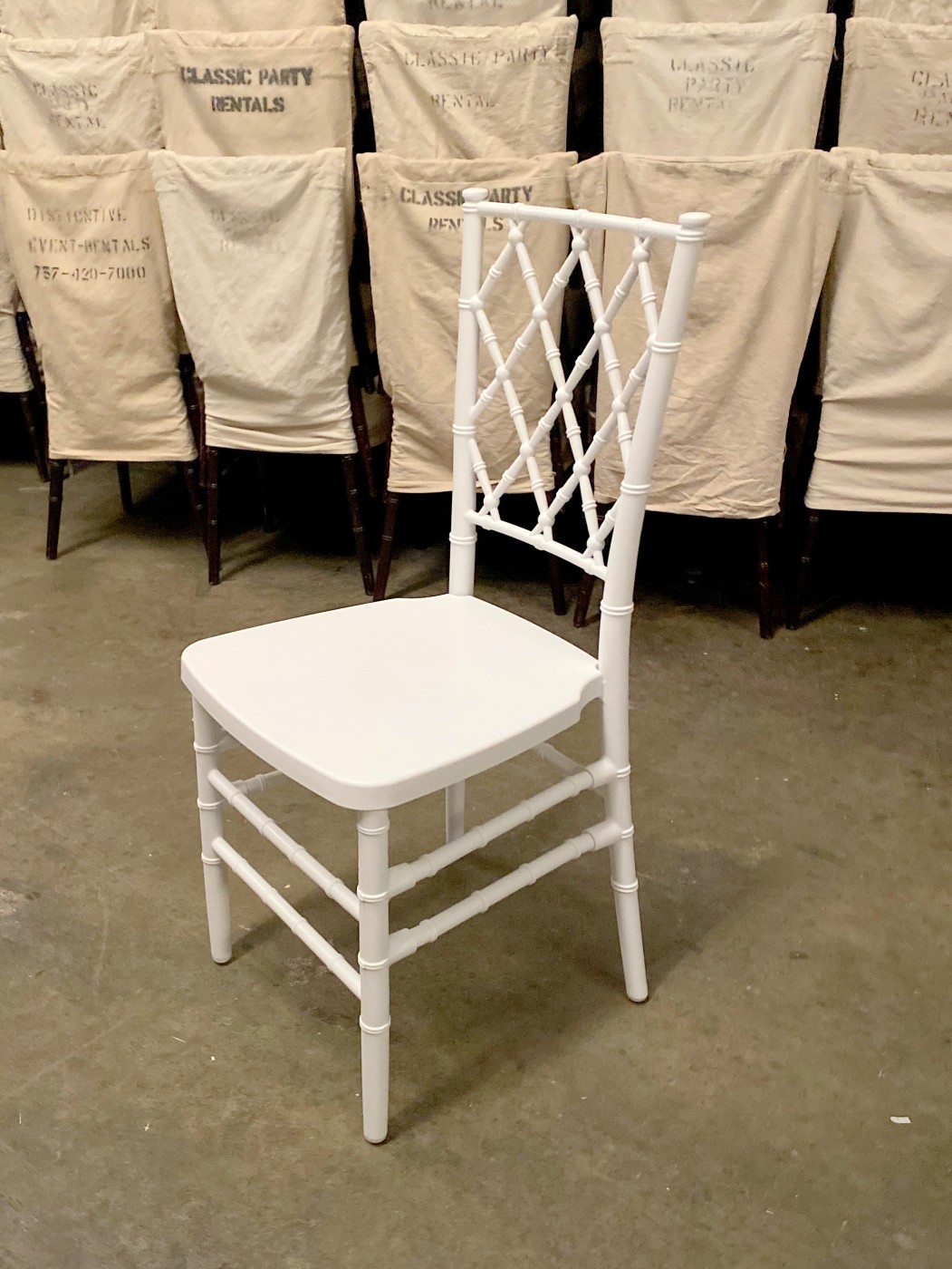 White Lattice Back Chiavari Chair Classic Party Rentals of Virginia