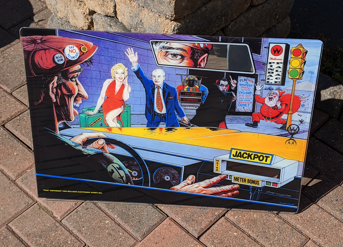 Taxi Custom Backglass (Mirrored)