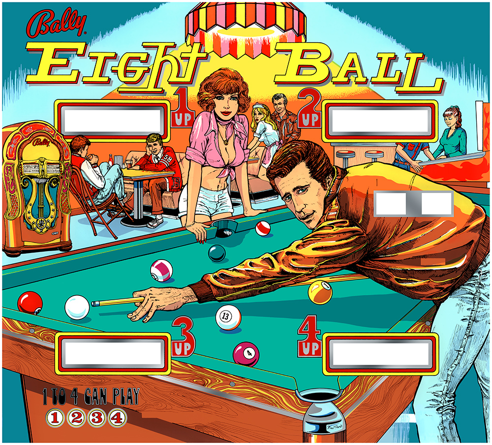 Eight Ball Custom Backglass (Mirrored)