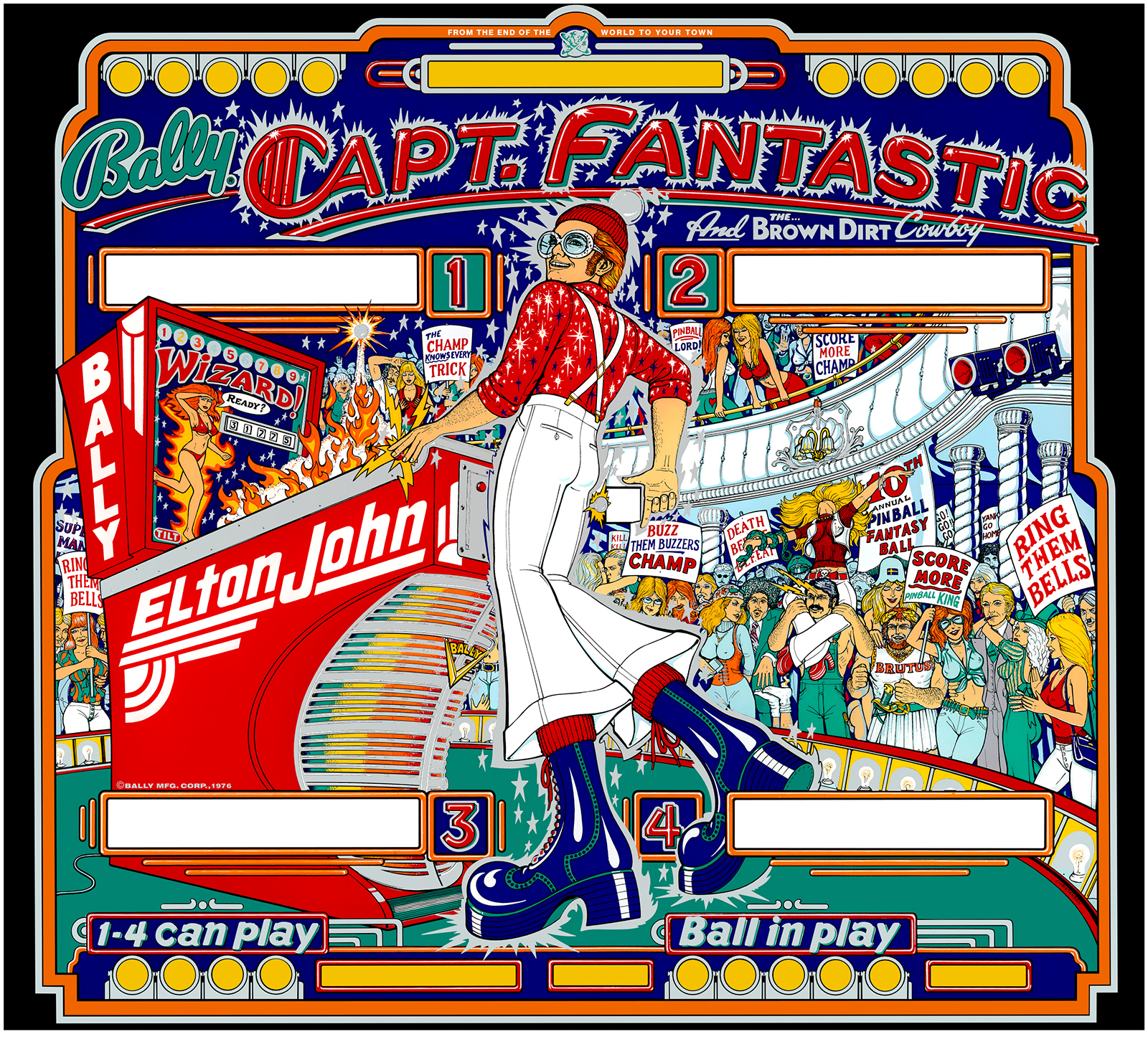 Captain Fantastic Backglass (No Stars)