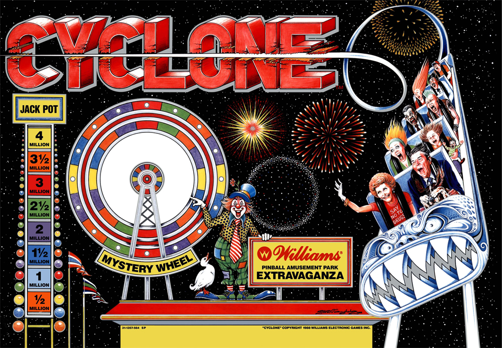 Cyclone Custom Mirrored Backglass