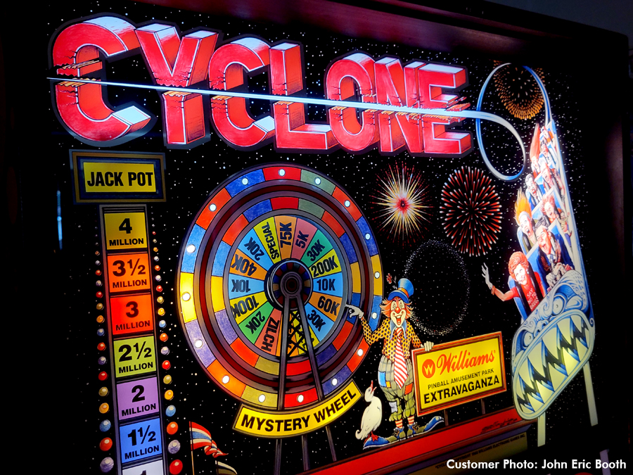 Cyclone Custom Mirrored Backglass