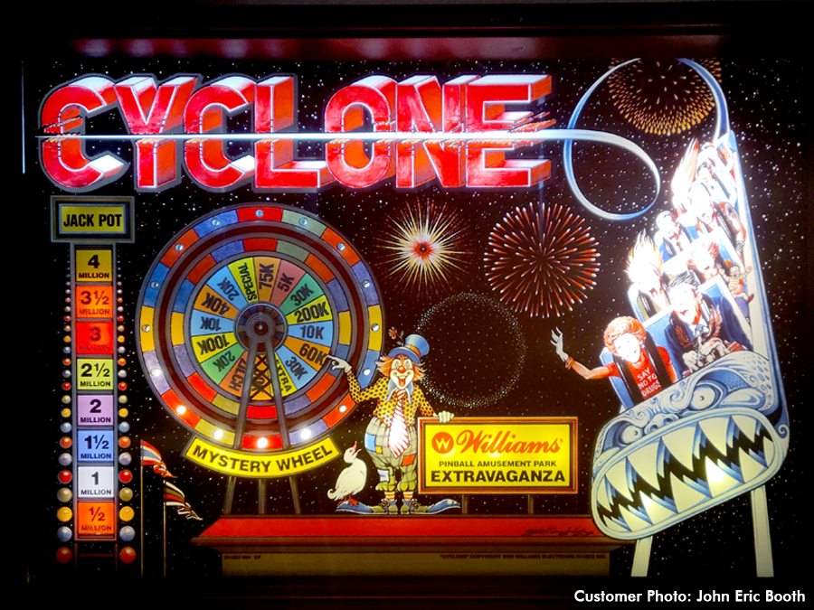 Cyclone Custom Mirrored Backglass