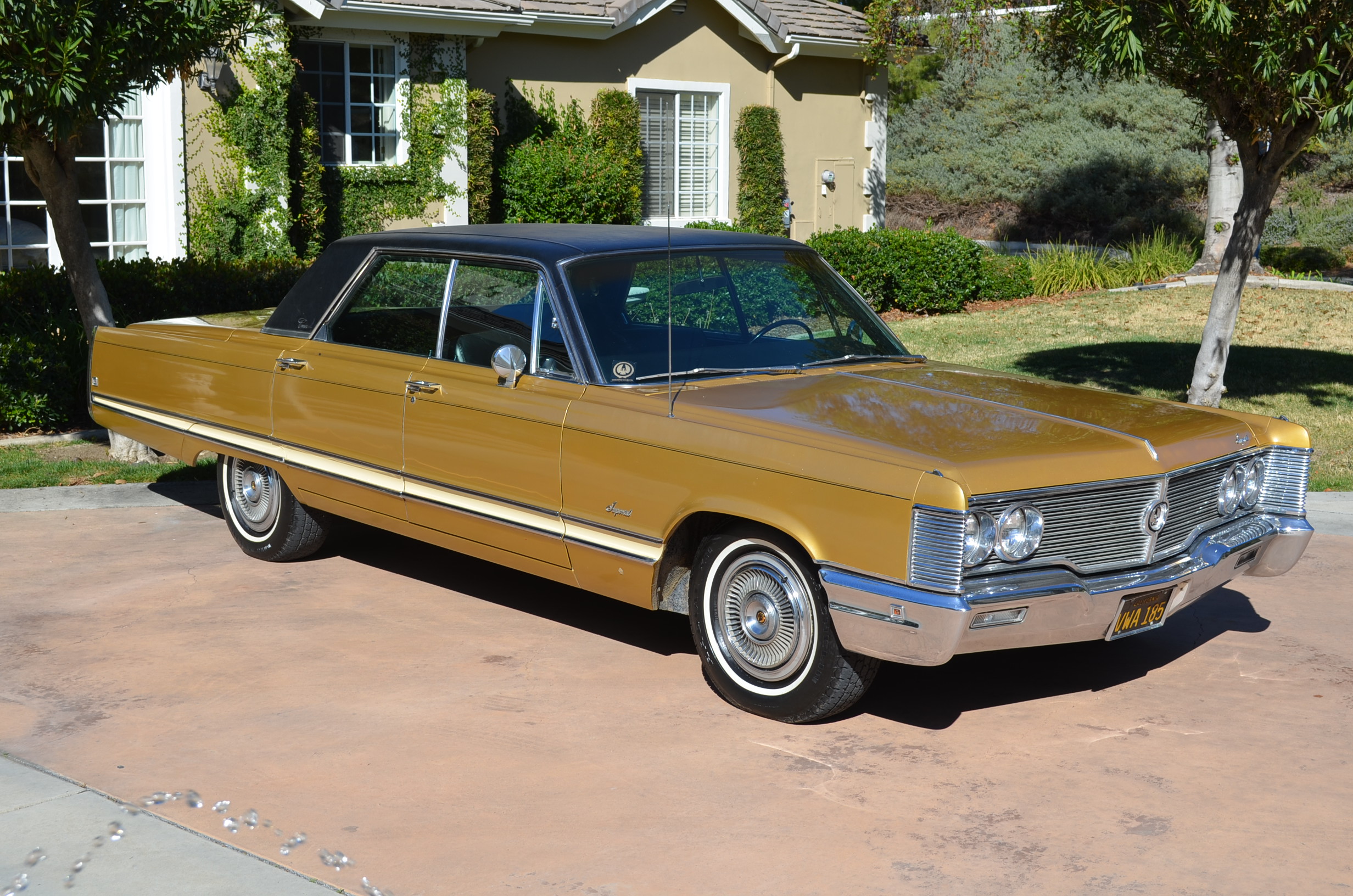 1968 Imperial Crown Sedan, CA "Black Plate", Rust free! Classic Promenade