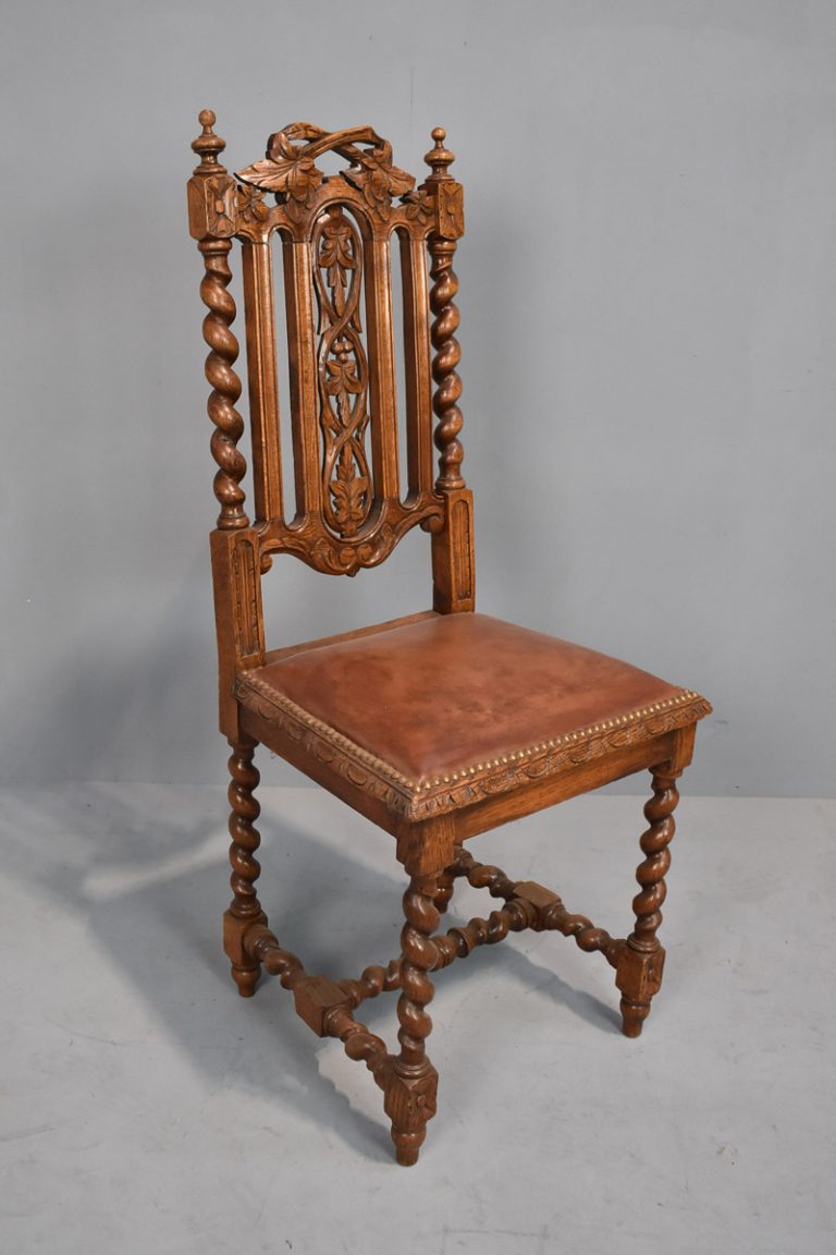 High Back Carved Oak Chair The Classic Prop Hire Company