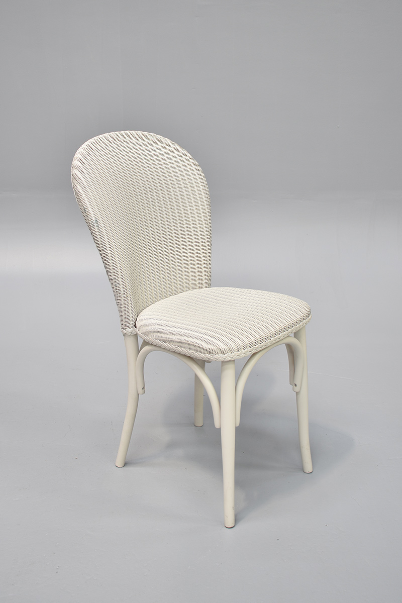 Lloyd Loom White Bistro Chair The Classic Prop Hire Company