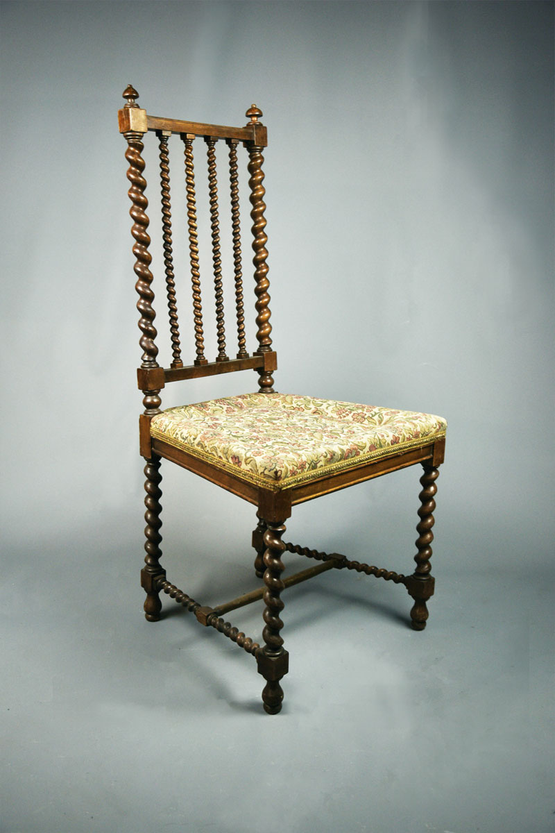 Bobbin Back Tapestry Seat Mahogany Chair The Classic Prop Hire Company