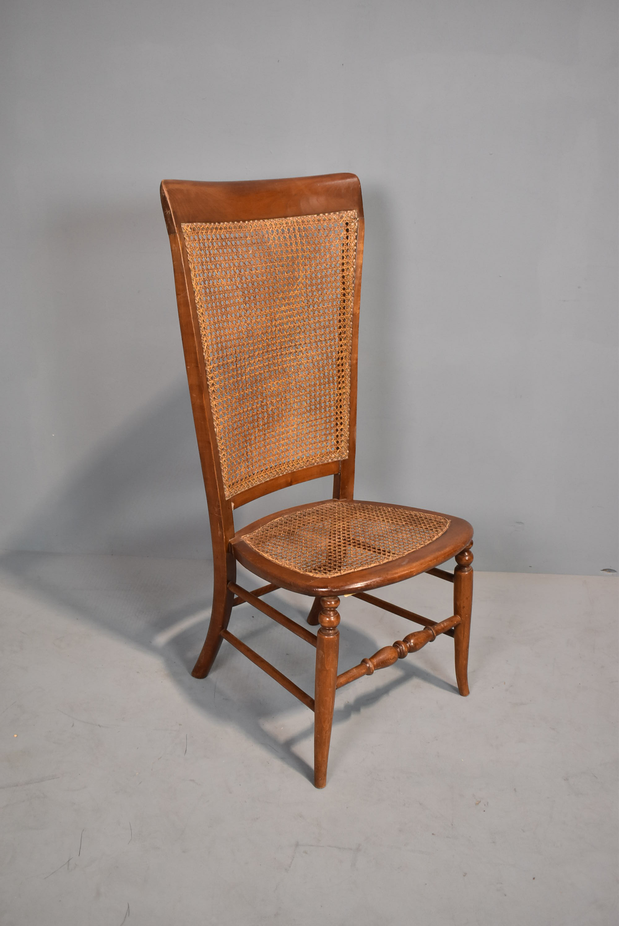 Walnut Nursing Chair with Cane Back & Seat The Classic Prop Hire Company