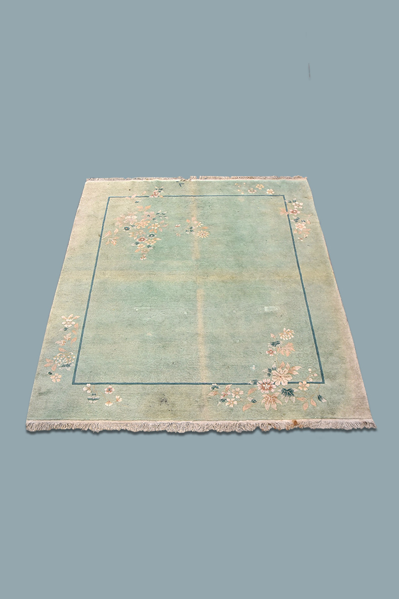 10'8" x 9'3" Peking Pale Green Carpet The Classic Prop Hire Company