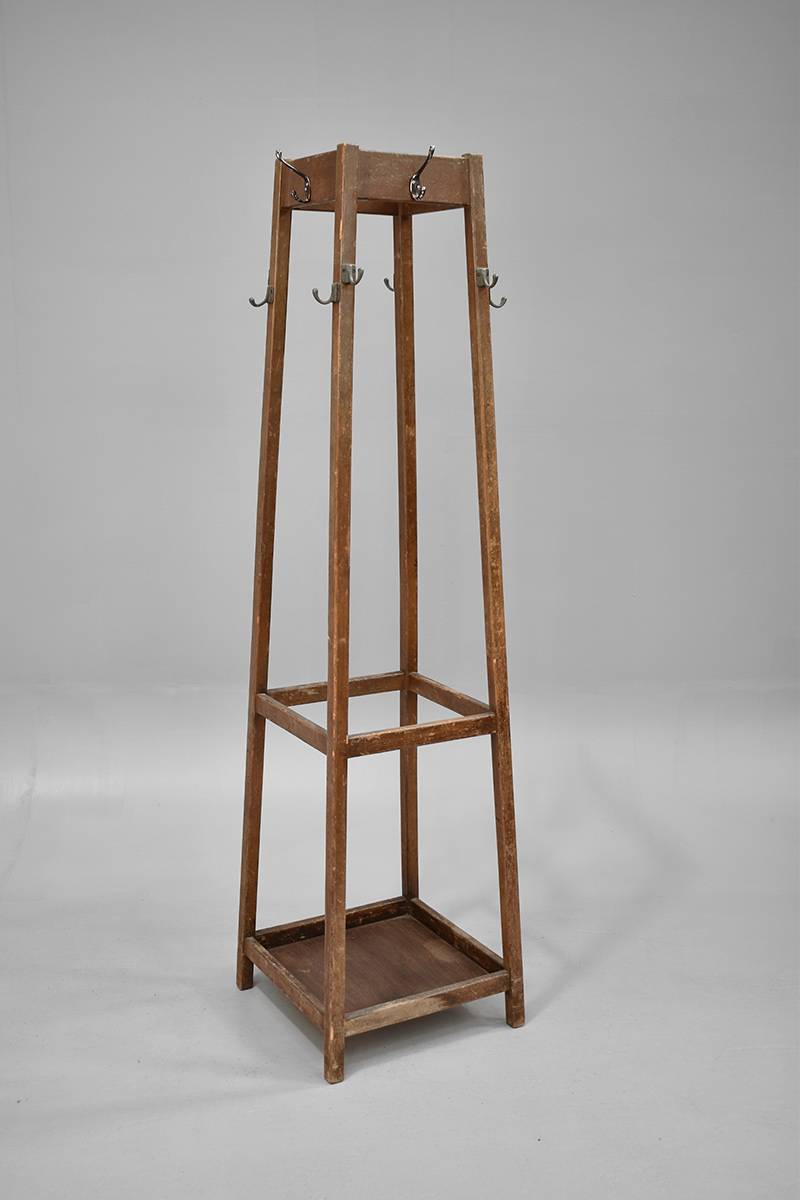 Oak Hat & Coat Stand The Classic Prop Hire Company