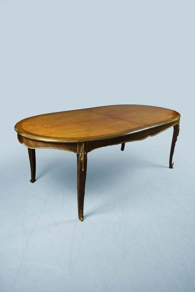 Mahogany & Gilt Inlaid Dining Table The Classic Prop Hire Company