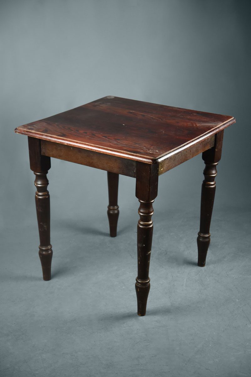 Period Rustic Square Top Pub Table The Classic Prop Hire Company