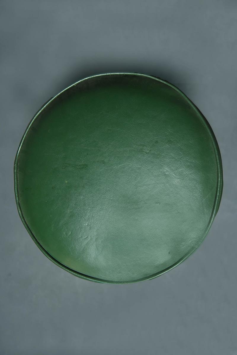 Circular Dark Green Vinyl Bar Stool SEATS ONLY The Classic Prop Hire