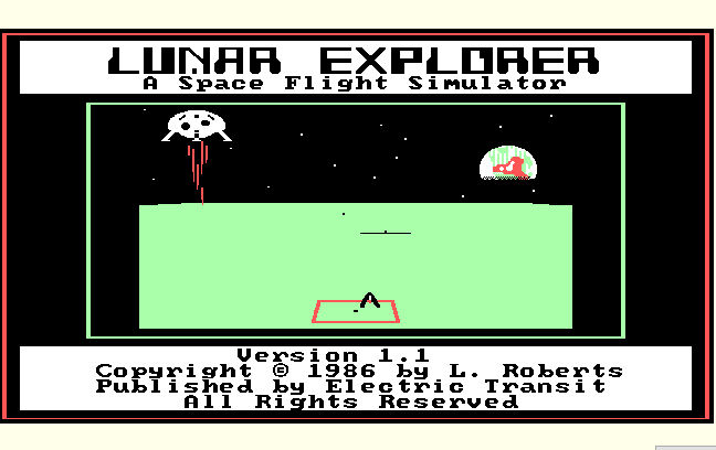 Lunar Explorer A Space Flight Simulator