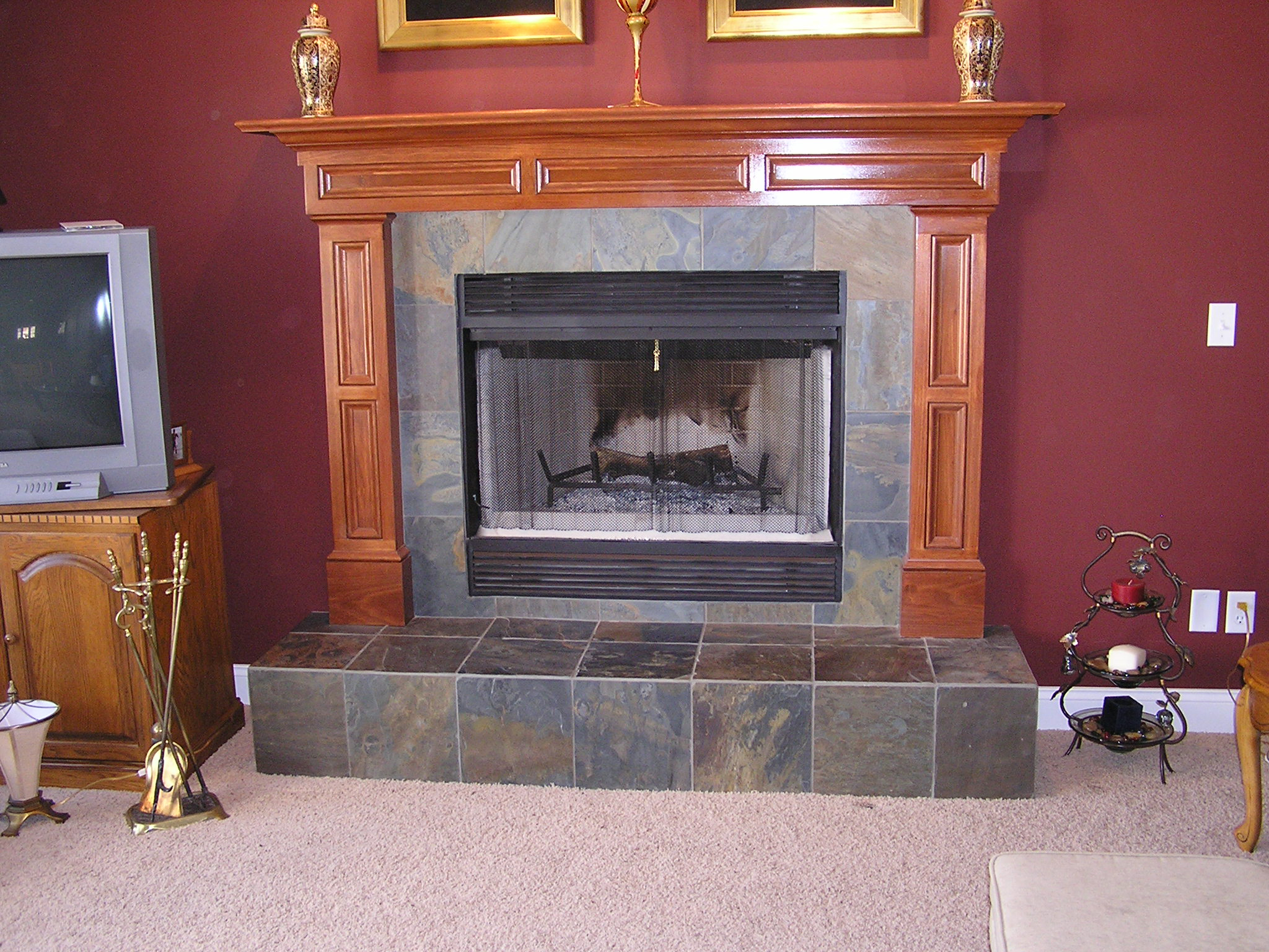Slate Tile Fireplace in Cuyahoga Falls, Ohio Classic Tileworks