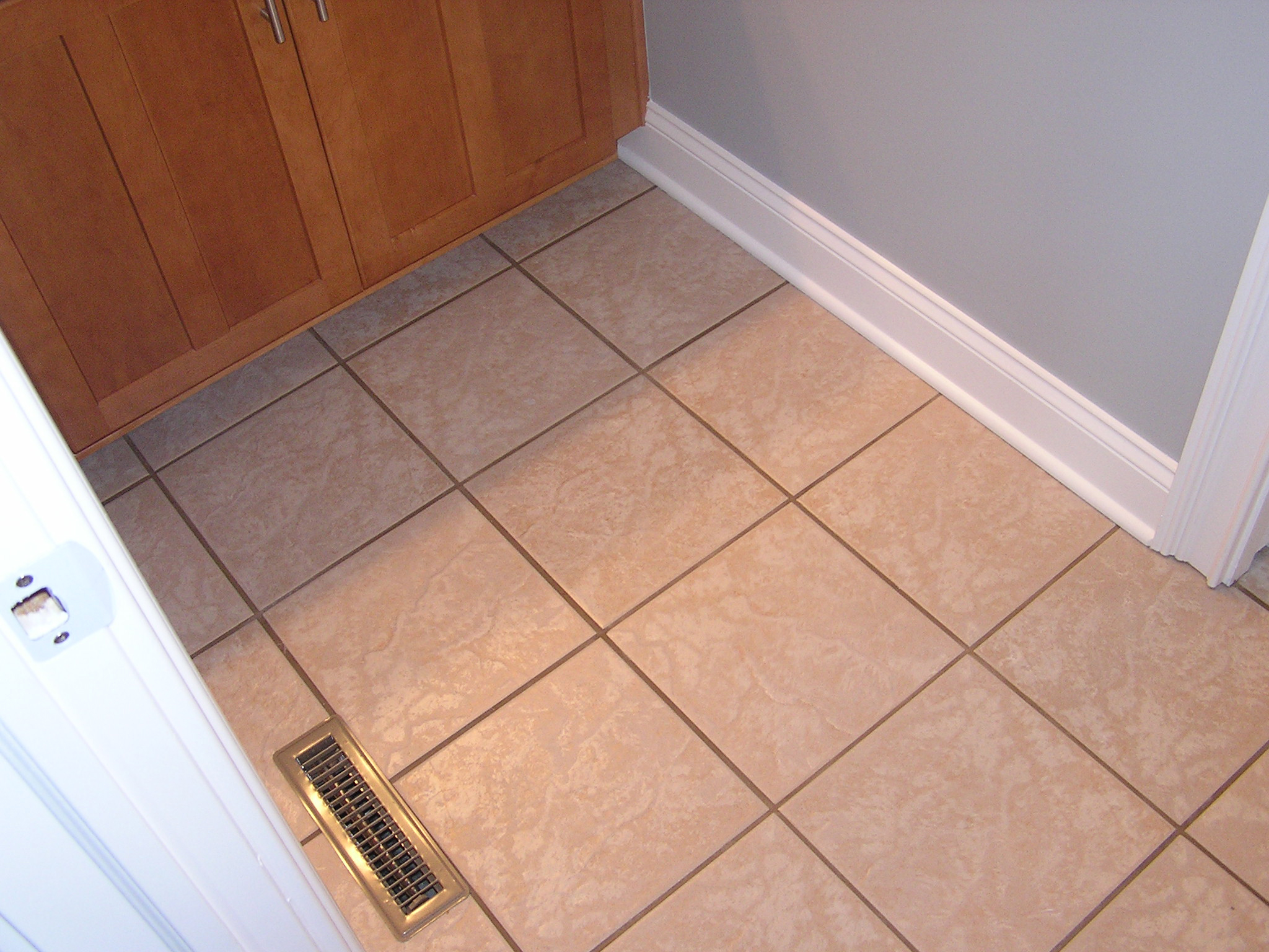 Jack and Jill Tile Bathroom Floor in Cuyahoga Falls, Ohio Classic