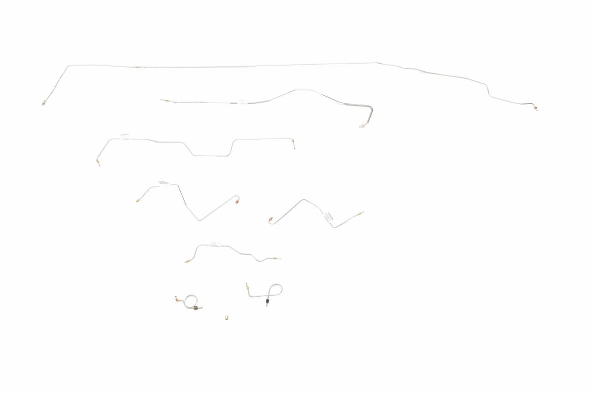 Ford Mustang Brake Line Kit (8pcs) Standard Drum Early (Built Before