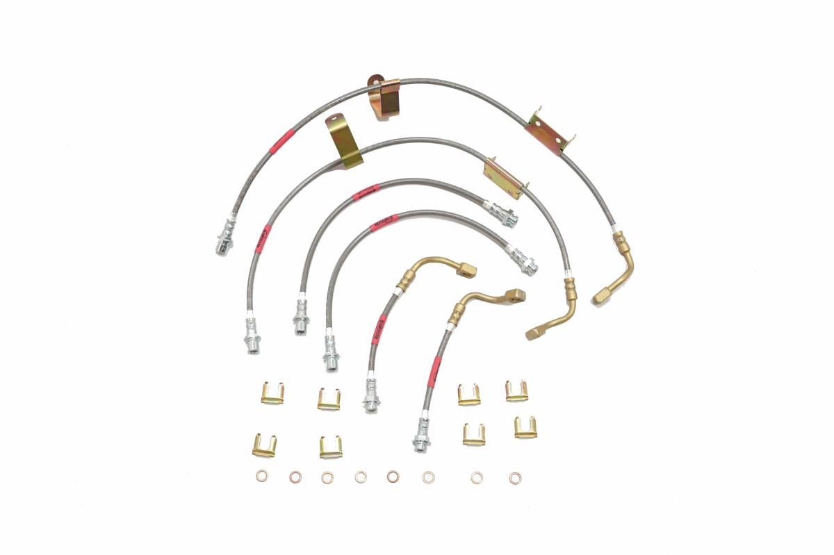 STOPFLEX Braided Brake Hose Kit 2003 2004 2005 2006 Hummer H1 & H2 (6 pc)