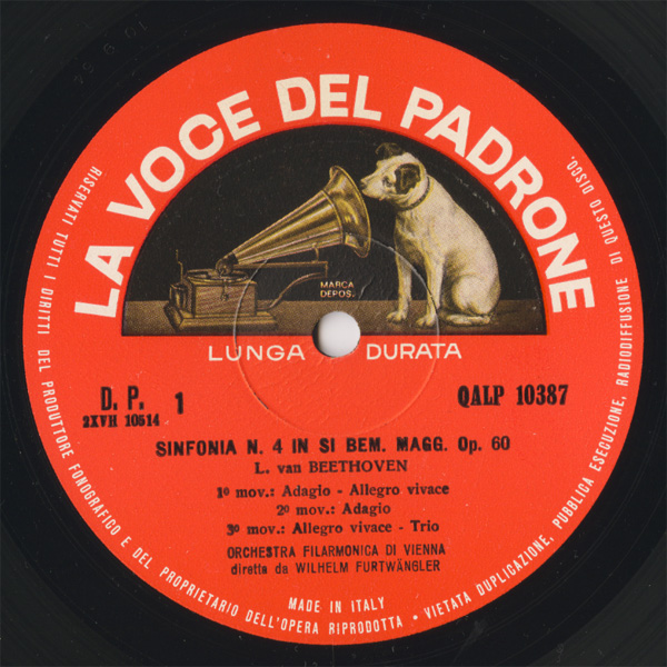 Italy La Voce del Padrone QALP 10387