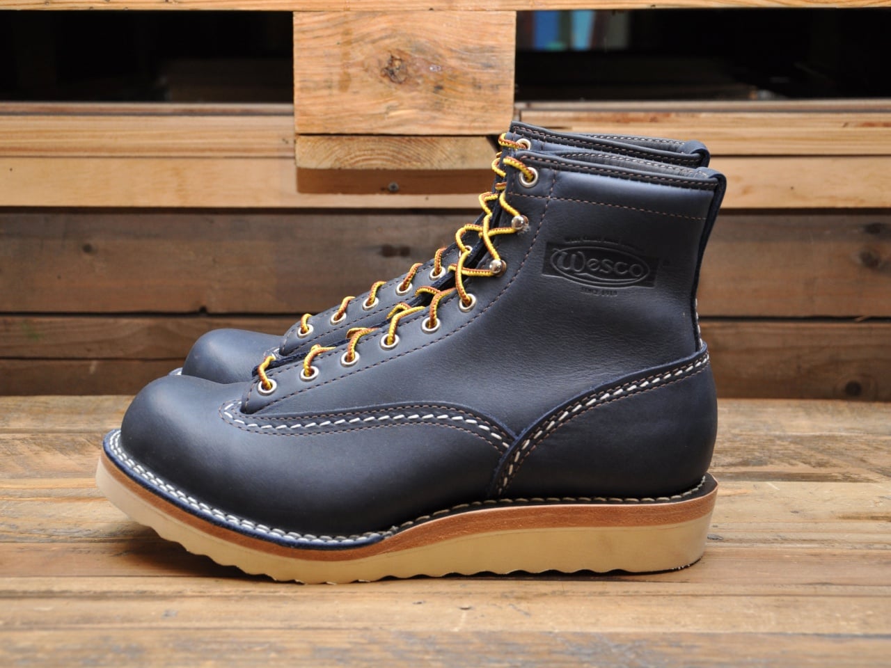wesco boots – custom made jobmaster ( 绝版 navy 色 )