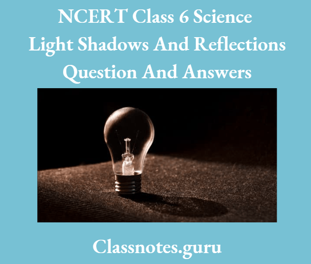 NCERT Class 6 Science Chapter 8 Light Shadows And Reflections Question