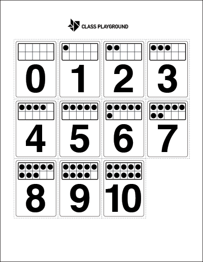 Printable Ten Frame Cards