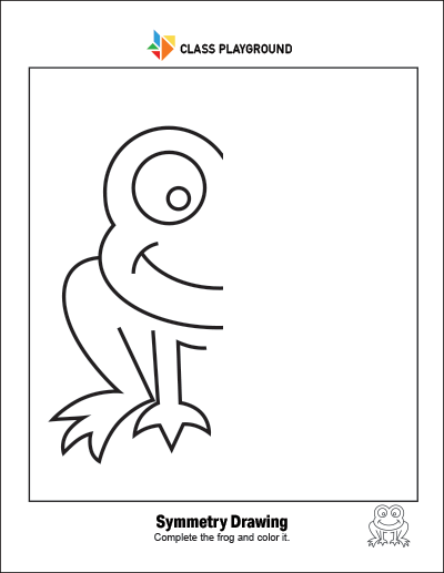 Printable Symmetry Frog - Class Playground